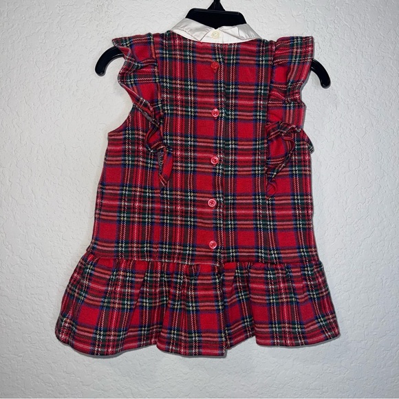 Janie & Jack red plaid peplum girls top - Picture 3 of 3